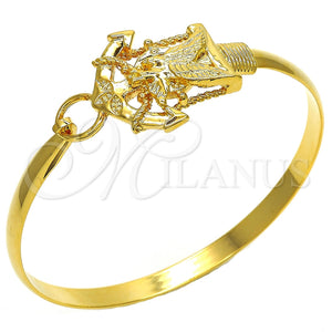 Aro Individual 07.192.0032.04 Oro Laminado, Diseño de Águila y Ancla, Pulido, Tono Dorado (05 MM Thickness, Size 4 (2.25 Diameter))