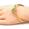 Aro Individual 07.192.0033.04 Oro Laminado, Diseño de Leon, Pulido, Tono Dorado (05 MM Thickness, Size 4 (2.25 Diameter))