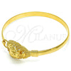 Aro Individual 07.192.0033.04 Oro Laminado, Diseño de Leon, Pulido, Tono Dorado (05 MM Thickness, Size 4 (2.25 Diameter))