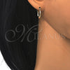 Argolla Pequeña 02.96.0084.2.15 Oro Laminado, Diamantado, Tres Tonos