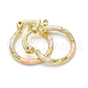 Argolla Pequeña 02.96.0084.2.15 Oro Laminado, Diamantado, Tres Tonos