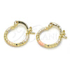 Argolla Pequeña 02.96.0087.2.15 Oro Laminado, Diamantado, Tres Tonos