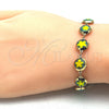 Pulsera Elegante 03.169.0003.08 Oro Laminado, Diseño de Flor, Pulido, Tono Dorado (10 MM Thickness, 8 Inches Length)