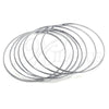 Aro Semanario 07.244.0008.06 Acero Inoxidable, Pulido, Tono Plateado (02 MM Thickness, Size 6 (2.75 Diameter))