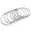 Aro Semanario 07.244.0009.05 Acero Inoxidable, Pulido, Tono Plateado (04 MM Thickness, Size 5 (2.50 Diameter))