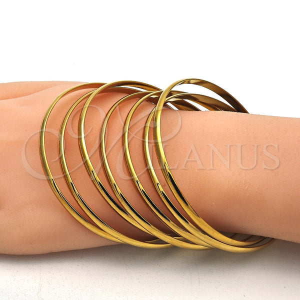 Aro Semanario 07.244.0009.1.05 Acero Inoxidable, Pulido, Tono Dorado (04 MM Thickness, Size 5 (2.50 Diameter))