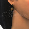 Argolla Pequeña 02.244.0012.25 Acero Inoxidable, con Blanca Zirconia Cubica, Pulido, Tono Dorado