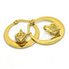 Argolla Pequeña 02.244.0012.25 Acero Inoxidable, con Blanca Zirconia Cubica, Pulido, Tono Dorado