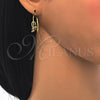 Argolla Pequeña 02.244.0013.25 Acero Inoxidable, Diseño de Estrella, con Blanca Zirconia Cubica, Pulido, Tono Dorado