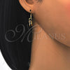Argolla Pequeña 02.244.0015.25 Acero Inoxidable, Diseño de Libélula, con Blanca Zirconia Cubica, Pulido, Tono Dorado