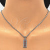 Juego de Arete y Dije de Adulto 10.210.0058.8 Rodio Laminado, con Zirconia Cubica Granate y Blanca, Pulido, Rodinado