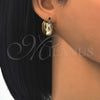 Argolla Pequeña 02.106.0032.1.20 Oro Laminado, Diseño de Búho y Elefante, Pulido, Tres Tonos