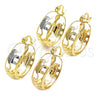 Argolla Pequeña 02.106.0033.1.20 Oro Laminado, Diseño de Elefante, Pulido, Tres Tonos