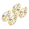 Argolla Pequeña 02.106.0034.1.20 Oro Laminado, Diseño de Delfín, Pulido, Tres Tonos