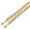 Pulsera Elegante 03.100.0047.08 Oro Laminado, Diseño de Corazón, Pulido, Tono Dorado (07 MM Thickness, 8 Inches Length)
