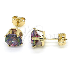 Arete Dormilona 5.128.162.1 Oro Laminado, con Paradise Shine Zirconia Cubica, Pulido, Tono Dorado