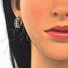 Argolla Huggie 02.210.0142.15 Oro Laminado, con Blanca Zirconia Cubica, Pulido, Dos Tonos