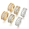 Argolla Huggie 02.210.0142.15 Oro Laminado, con Blanca Zirconia Cubica, Pulido, Dos Tonos
