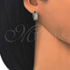Argolla Huggie 02.210.0151.15 Oro Laminado, con Blanca Zirconia Cubica, Pulido, Dos Tonos