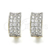 Argolla Huggie 02.210.0151.15 Oro Laminado, con Blanca Zirconia Cubica, Pulido, Dos Tonos