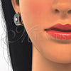 Argolla Huggie 02.210.0153.15 Oro Laminado, con Blanca Zirconia Cubica, Pulido, Dos Tonos