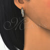Argolla Huggie 02.210.0106.10.25 Oro Laminado, con Blanca Zirconia Cubica, Pulido, Dos Tonos