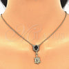Juego de Arete y Dije de Adulto 10.122.0010.1 Oro Laminado, Diseño de Tortuga, con Negro and Blanca Cristal, Pulido, Tono Dorado