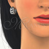 Argolla Huggie 02.266.0022.20 Rodio Laminado, con Zirconia Cubica Blanca, Pulido, Rodinado