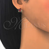 Arete Dormilona 02.210.0159.3 Oro Laminado, Diseño de Elefante, con Granate Zirconia Cubica and Blanca Micro Pave, Pulido, Tono Dorado