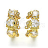 Argolla Huggie 02.210.0160.15 Oro Laminado, Diseño de Elefante, con Blanca Zirconia Cubica, Pulido, Tono Dorado