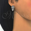 Argolla Huggie 02.217.0096.3.15 Rodio Laminado, con Zirconia Cubica Blanca, Pulido, Rodinado