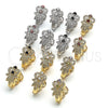 Argolla Huggie 02.217.0093.5.15 Rodio Laminado, con Zirconia Cubica Granate y Blanca, Pulido, Rodinado