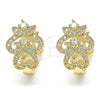 Argolla Huggie 02.217.0094.15 Oro Laminado, con Zirconia Cubica Blanca, Pulido, Tono Dorado