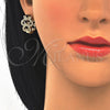 Argolla Huggie 02.217.0094.3.15 Oro Laminado, con Negro and Blanca Zirconia Cubica, Pulido, Tono Dorado