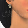 Argolla Huggie 02.217.0094.3.15 Oro Laminado, con Negro and Blanca Zirconia Cubica, Pulido, Tono Dorado