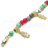 Pulsera de Dije 03.63.1911.08 Oro Laminado, Diseño de Niñito Pequeño y Niñita Pequeña, Pulido, Tono Dorado (06 MM Thickness, 8 Inches Length)