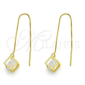 Arete Violador 02.183.0024 Plata Rodinada, con Zirconia Cubica Blanca, Pulido, Tono Dorado