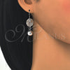 Arete Colgante 02.183.0031 Plata Rodinada, Diseño de Bola, Pulido, Rodinado