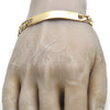 Pulsera con Placa 03.168.0022.09 Oro Laminado, Pulido, Tono Dorado (09 MM Thickness, 9 Inches Length)