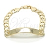 Pulsera con Placa 03.168.0024.09 Oro Laminado, Pulido, Tono Dorado (09 MM Thickness, 9 Inches Length)
