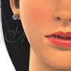 Arete Dormilona 02.332.0042.10 Plata Rodinada, con Cristal Multicolor, Pulido, Rodinado