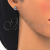 Arete Dormilona 02.332.0042.10 Plata Rodinada, con Cristal Multicolor, Pulido, Rodinado