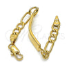 Pulsera con Placa 03.334.0001.04 Oro Laminado, Pulido, Tono Dorado (04 MM Thickness, 4 Inches Length)