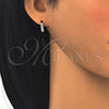 Argolla Huggie 02.175.0146.15 Plata Rodinada, con Zirconia Cubica Blanca, Pulido, Rodinado