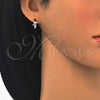 Argolla Huggie 02.175.0148.15 Plata Rodinada, con Zirconia Cubica Blanca, Pulido, Rodinado