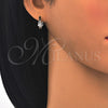 Argolla Huggie 02.175.0170.15 Plata Rodinada, Diseño de Corazón, con Micro Pave Blanca, Pulido, Rodinado