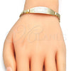 Pulsera con Placa 03.63.1915.08 Oro Laminado, Pulido, Tono Dorado (05 MM Thickness, 8 Inches Length)