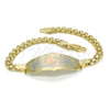 Pulsera con Placa 03.63.1918.1.08 Oro Laminado, Diseño de Delfín, Pulido, Tres Tonos (05 MM Thickness, 8 Inches Length)