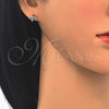 Arete Dormilona 02.336.0012 Plata Rodinada, con Zirconia Cubica Blanca, Pulido, Rodinado
