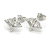 Arete Dormilona 02.336.0012 Plata Rodinada, con Zirconia Cubica Blanca, Pulido, Rodinado